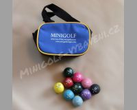 Startovní sada 9 různých minigolfových míčů Fun-Sports + taška